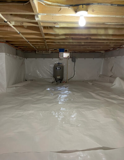 Encapsulated Crawl Space with Vapor Barrier